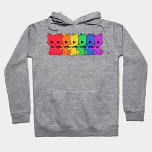 Cat Pride --- Rainbow Themed Design Hoodie